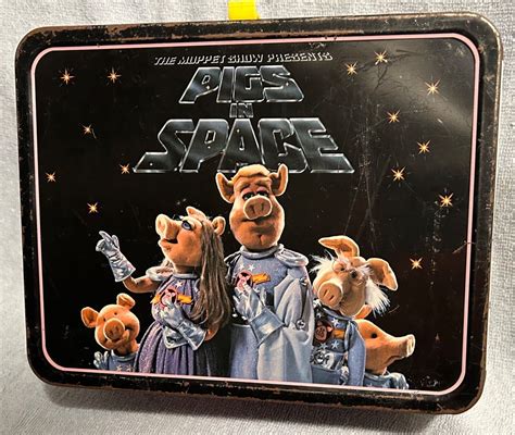 Vintage Pigs in Space Metal Lunchbox Jim Henson's Muppet 